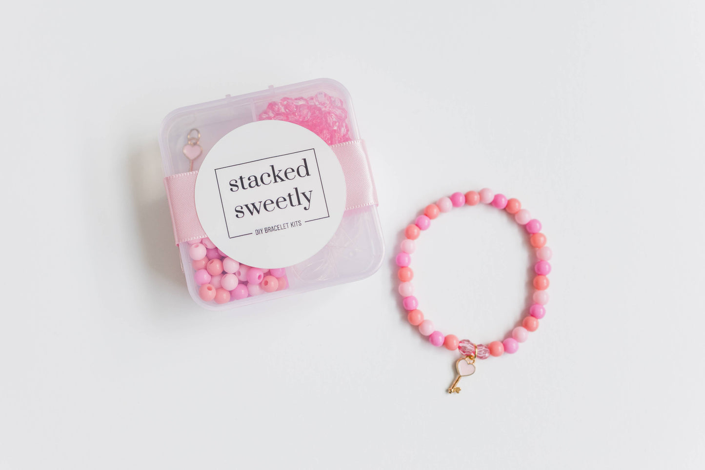 Mini Heart Key Bracelet Craft Kit