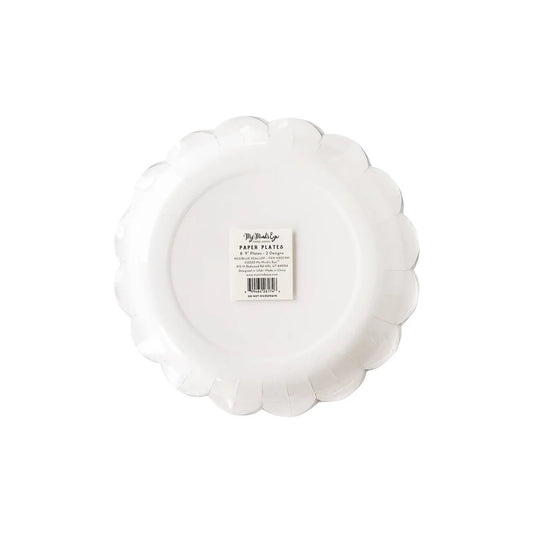 Red/Blue Sparklers Scallop Plate Set