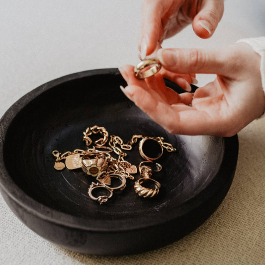 Decorative Wood Bowl - Black - Favorite Little Things Co