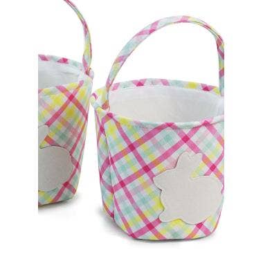 Pink Lattice Bunny Easter Basket