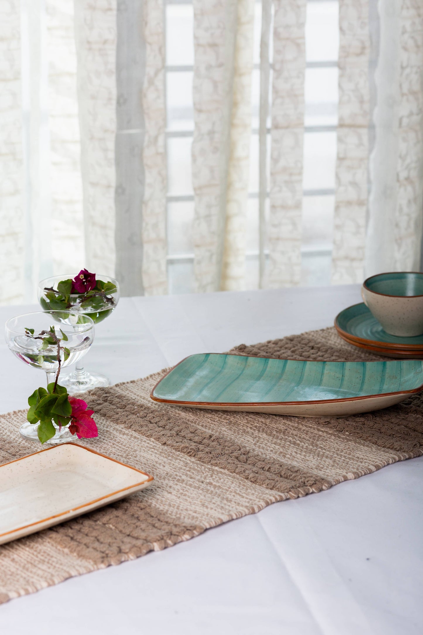 Brown & Beige Table Runner