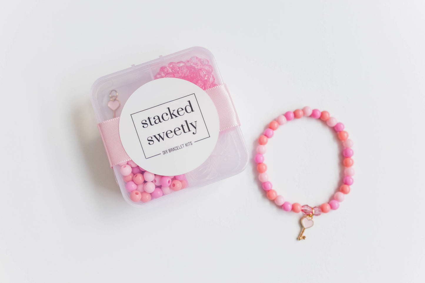 Mini Heart Key Bracelet Craft Kit