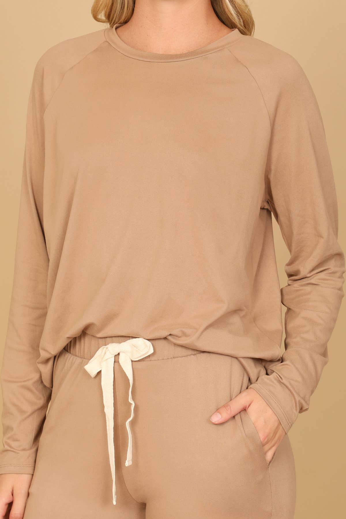 Solid Long Sleeve Jogger Set