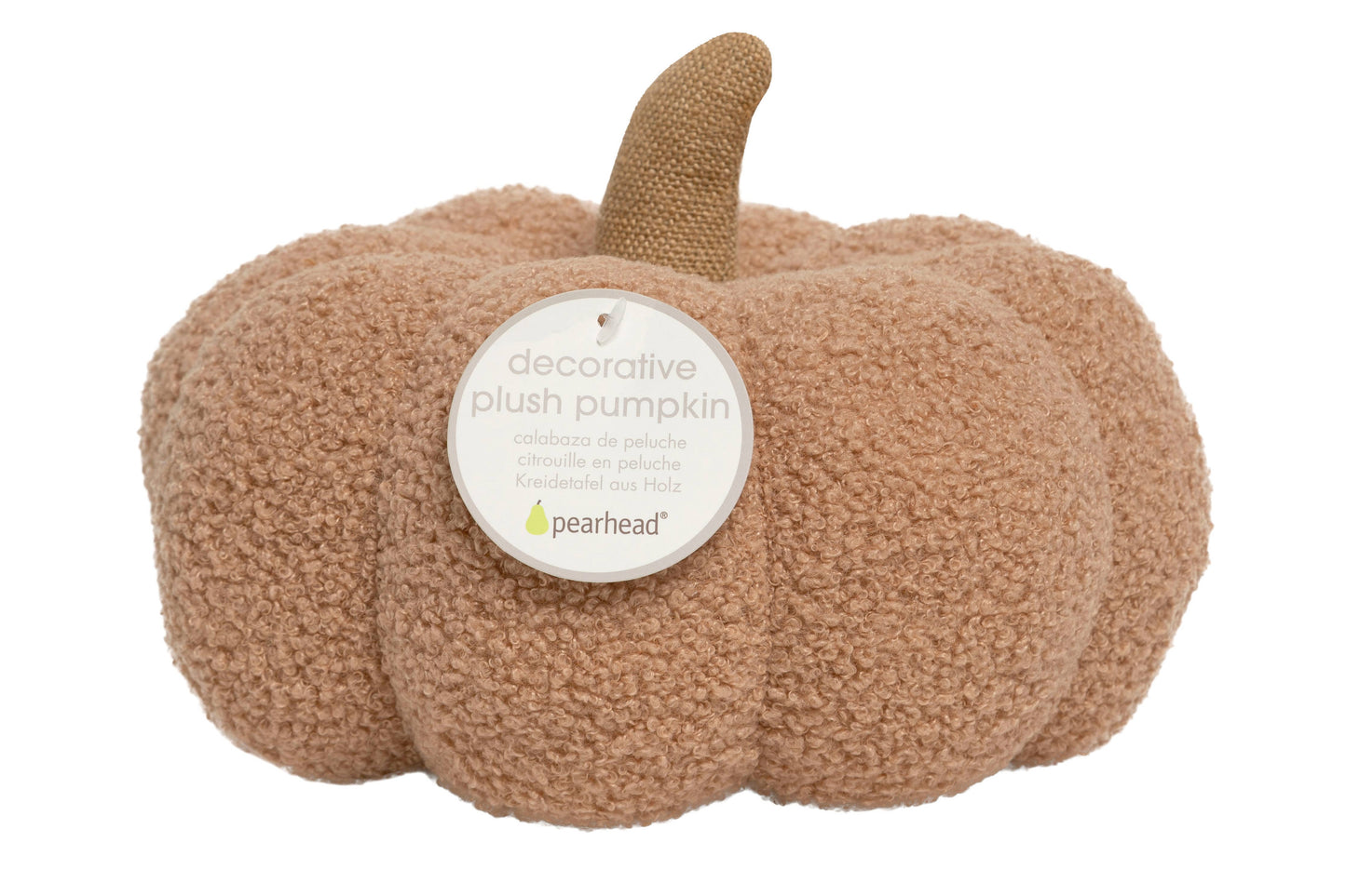 Beige Sherpa Pumpkin Pillow