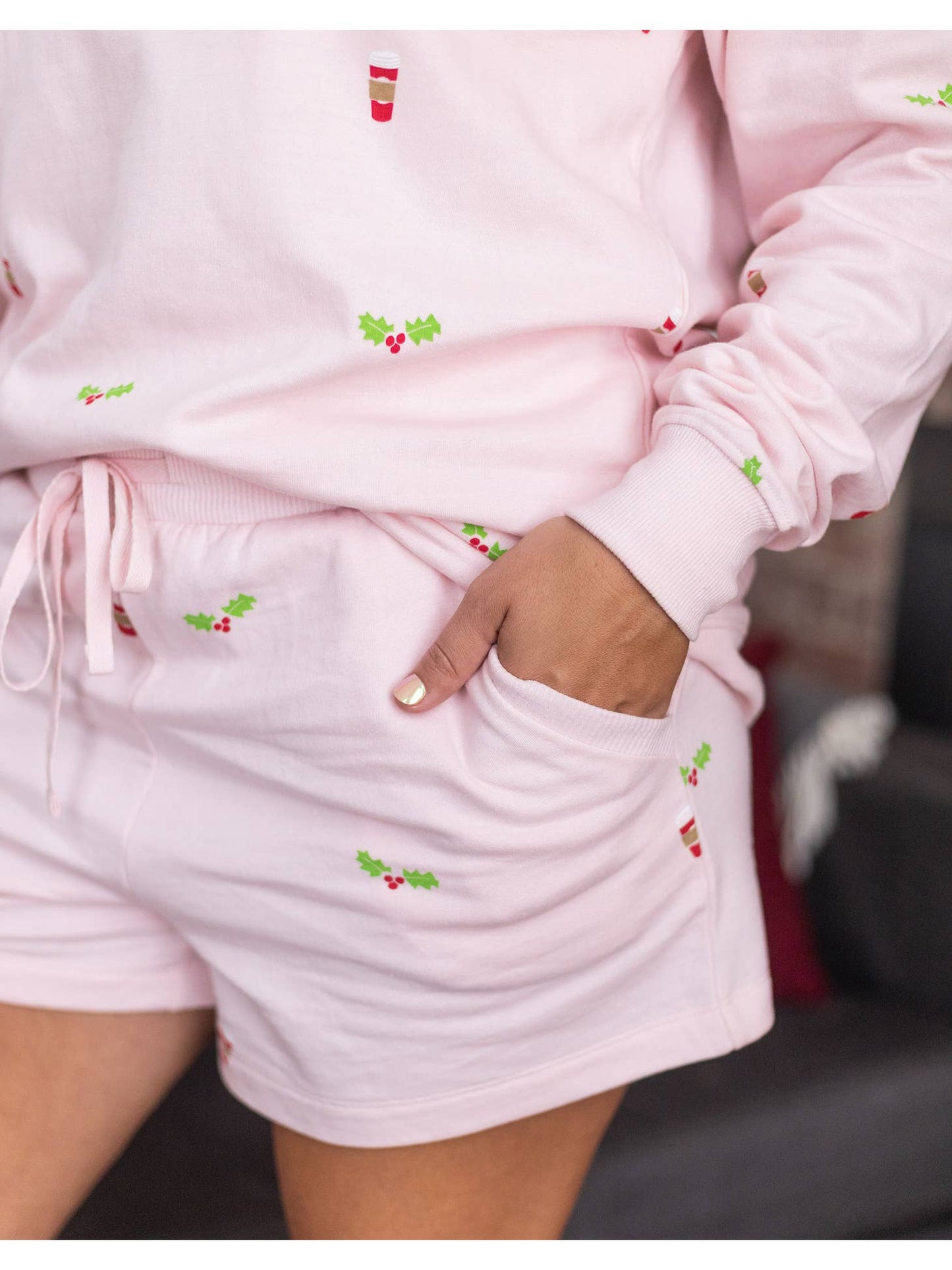 Women’s Holiday Lounge Set Pink