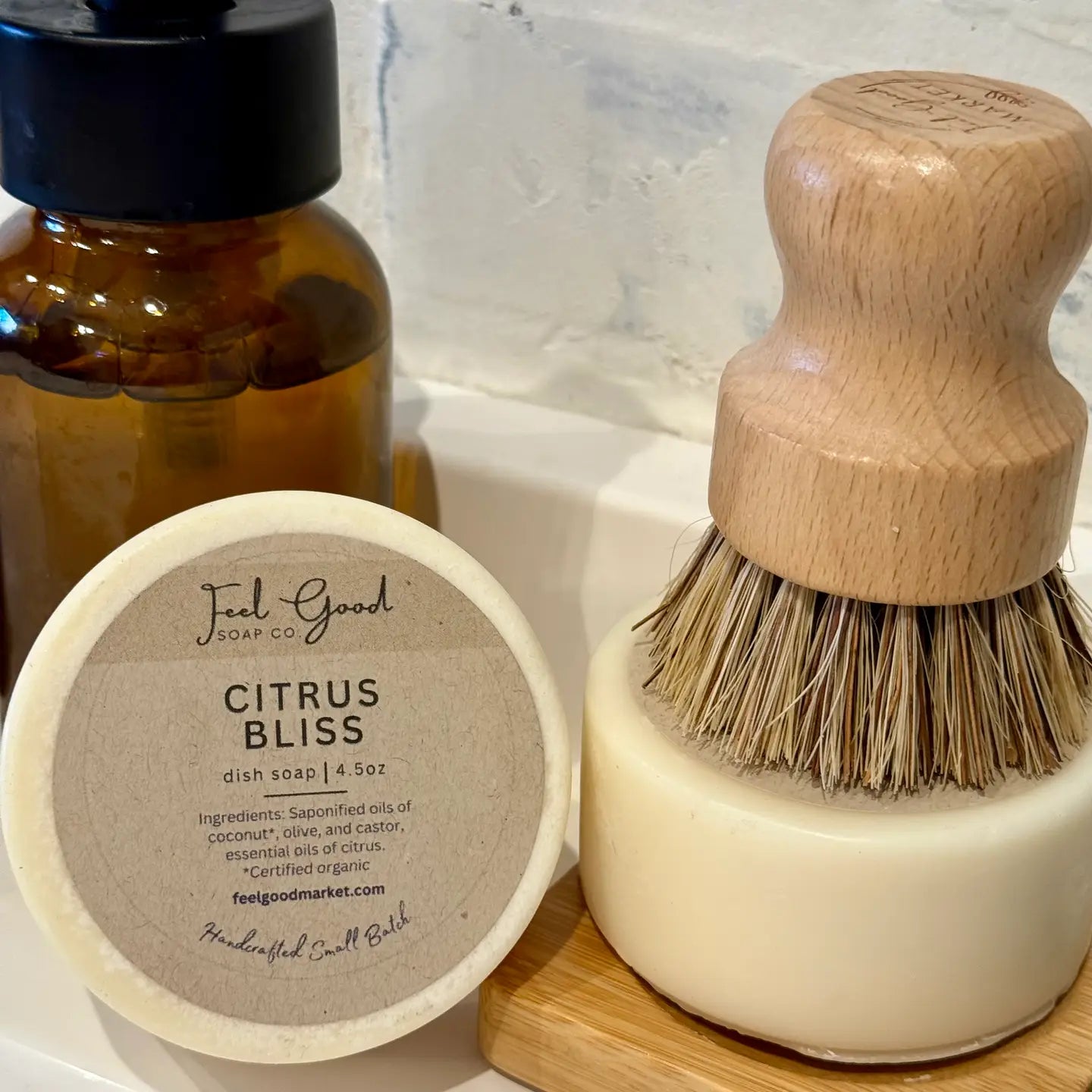 Solid Dish Soap Round Puck