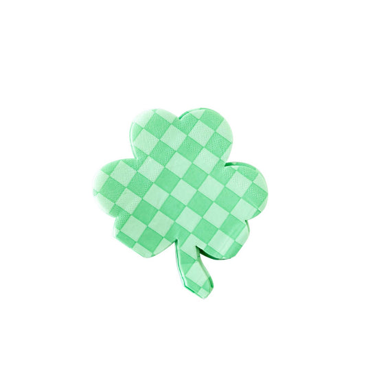 Checkered Shamrock Paper Napkins