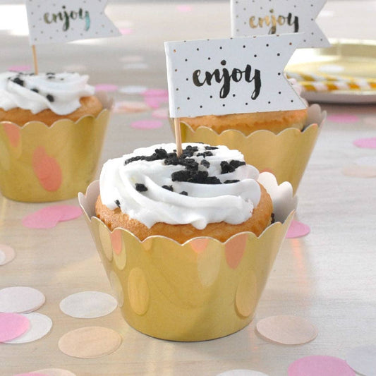 Gold Foil Cupcake Wrappers - Favorite Little Things Co