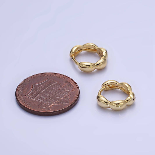 14K Gold Filled Bubble Huggie Earrings