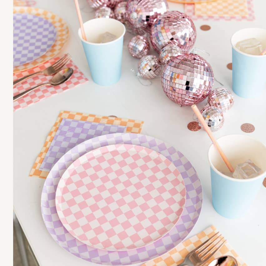 Check It! Purple Posse Plates - 2 Size Options - Favorite Little Things Co