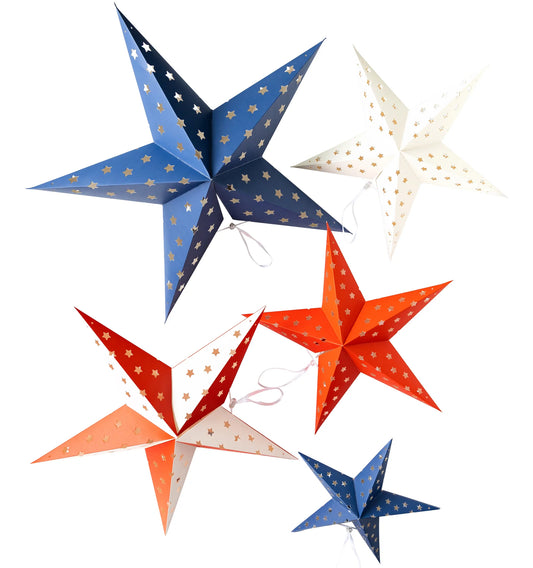 Stars and Striped Decorative Hanging Stars