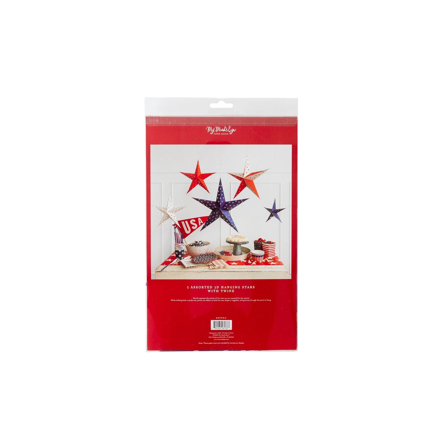 Stars and Striped Decorative Hanging Stars