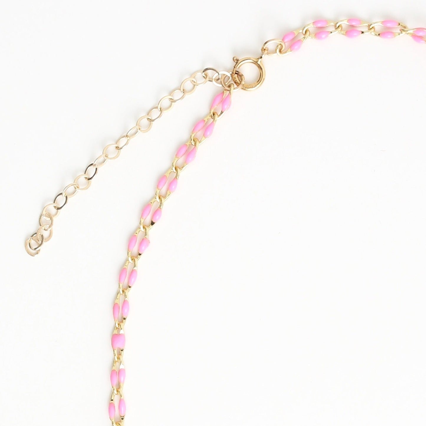 "The Topanga" Enamel and Gold Chain Bracelet