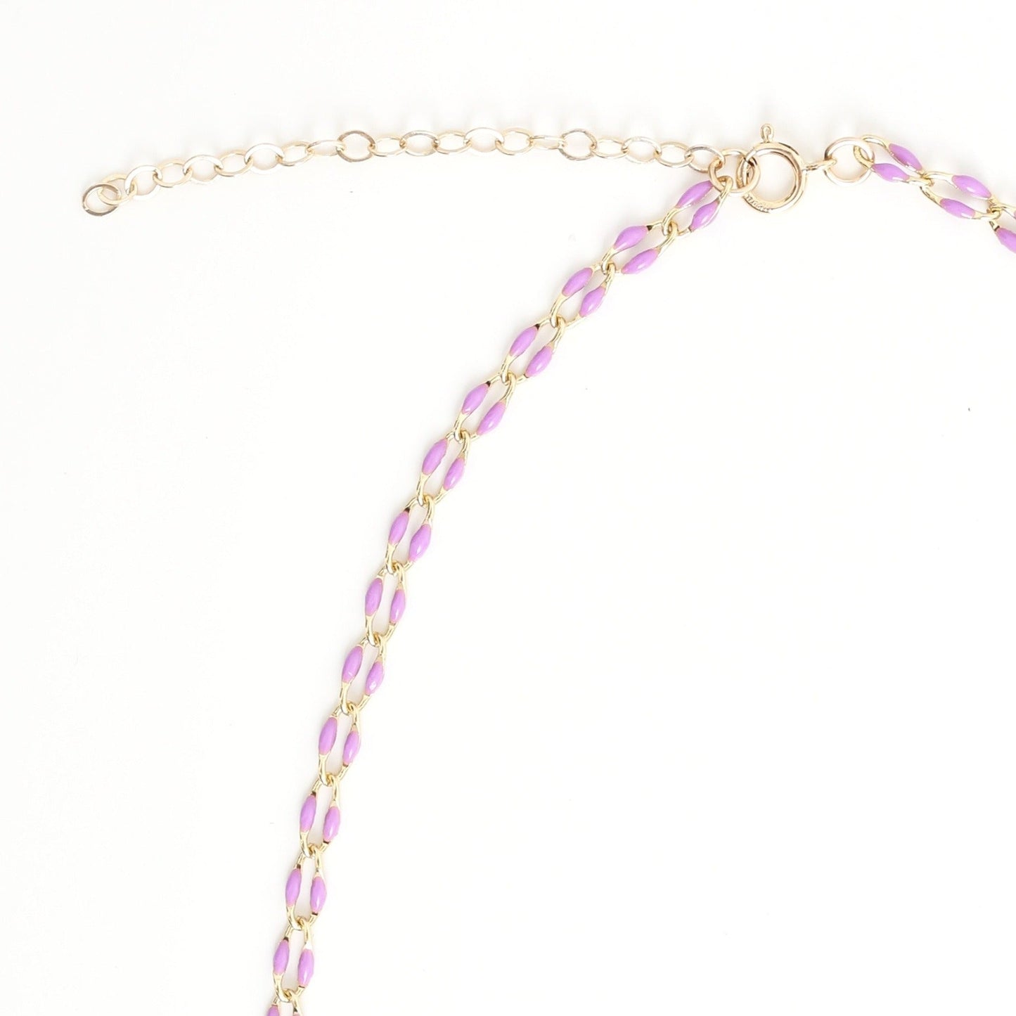 "The Topanga" Enamel and Gold Chain Bracelet