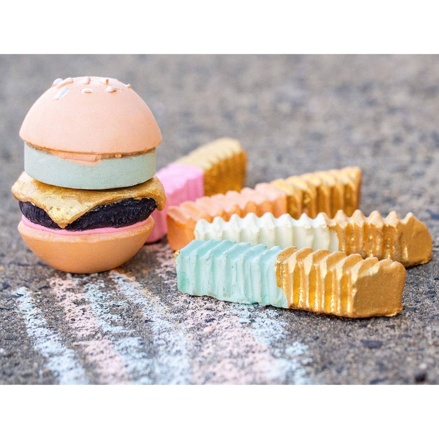 Slider & Rainbow Fries Handmade Sidewalk Chalk