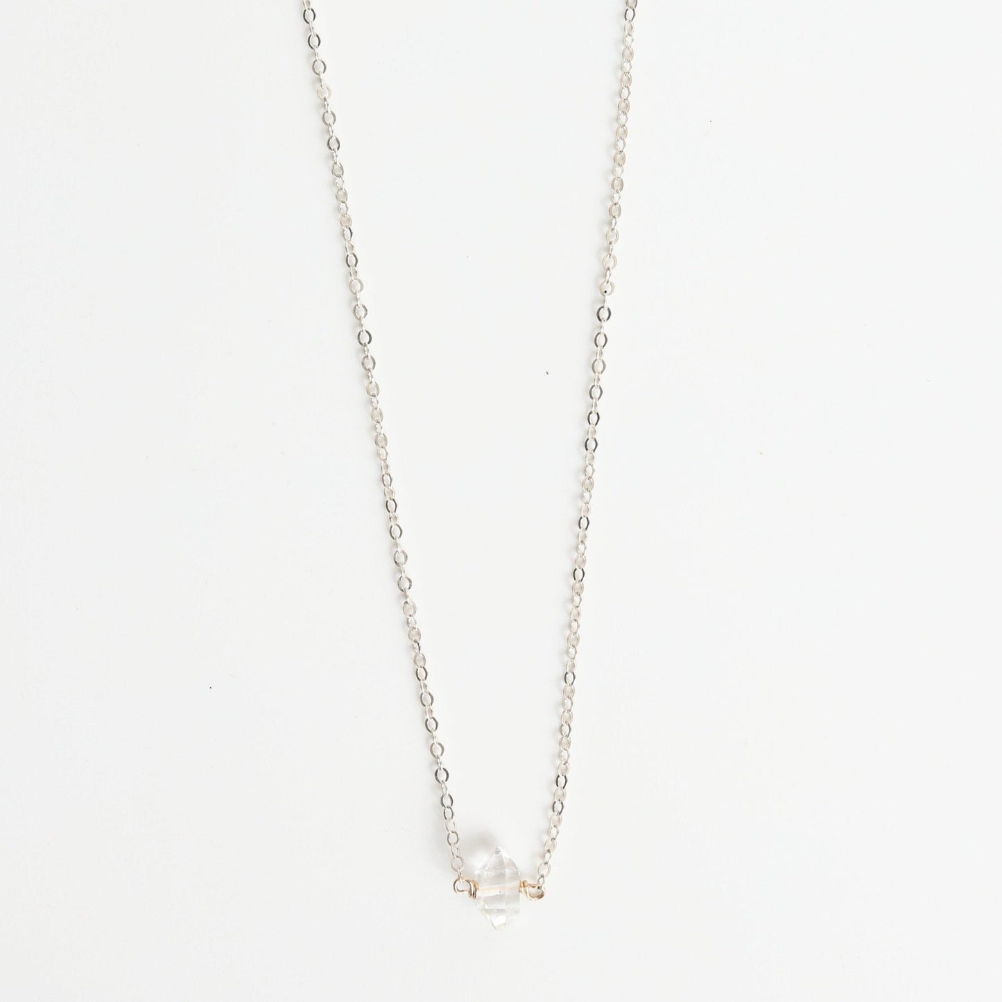 Herkimer Diamond Choker - Chocolate and Steel
