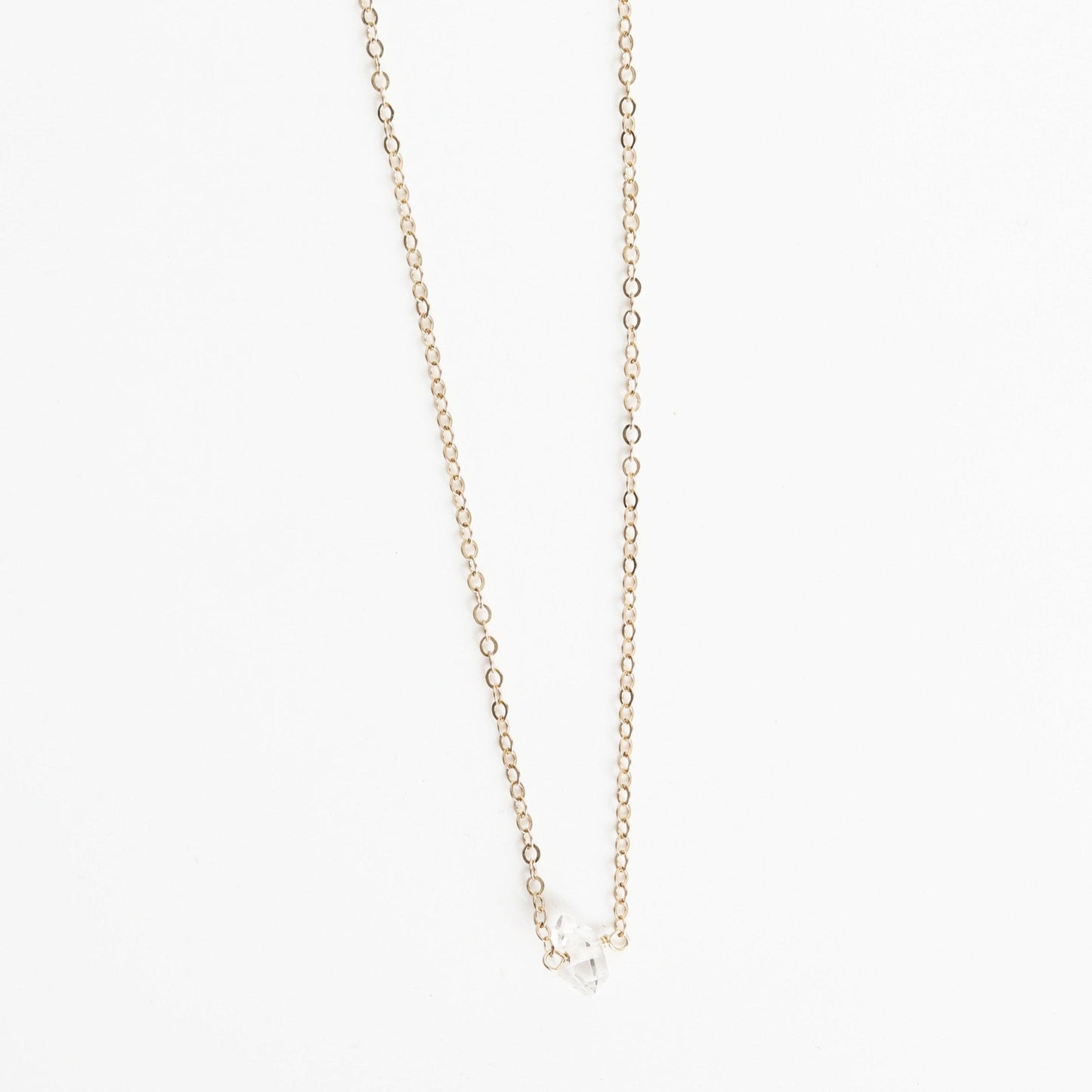 Herkimer Diamond Choker - Chocolate and Steel