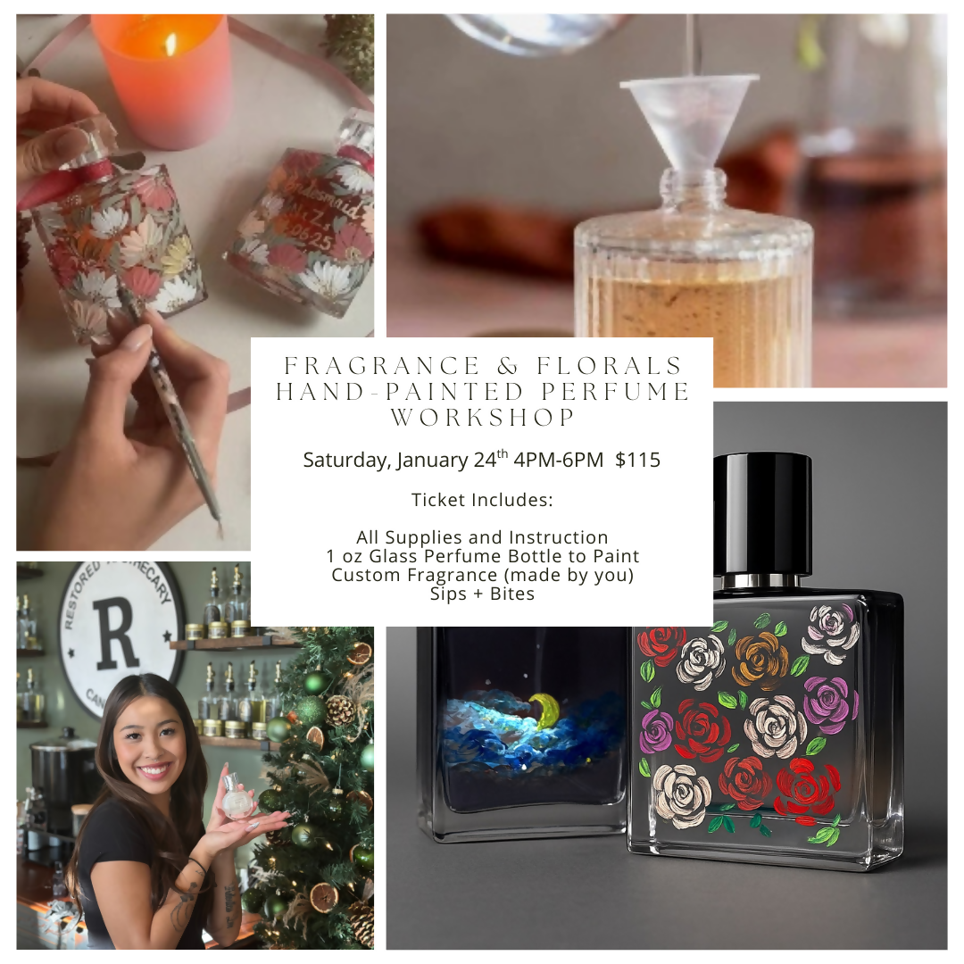 Fragrance & Florals Hand-Painted Perfume Experience (Valentine Edition) | Saturday, January 24th | 4pm-6pm