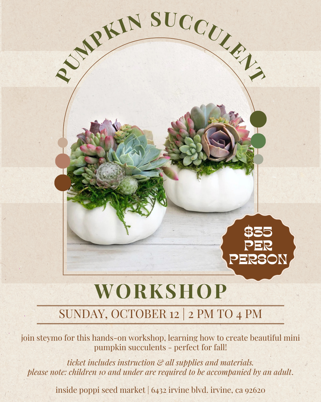 Pumpkin Succulent Workshop