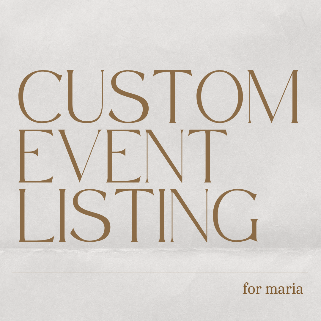 Custom Event Listing for Maria