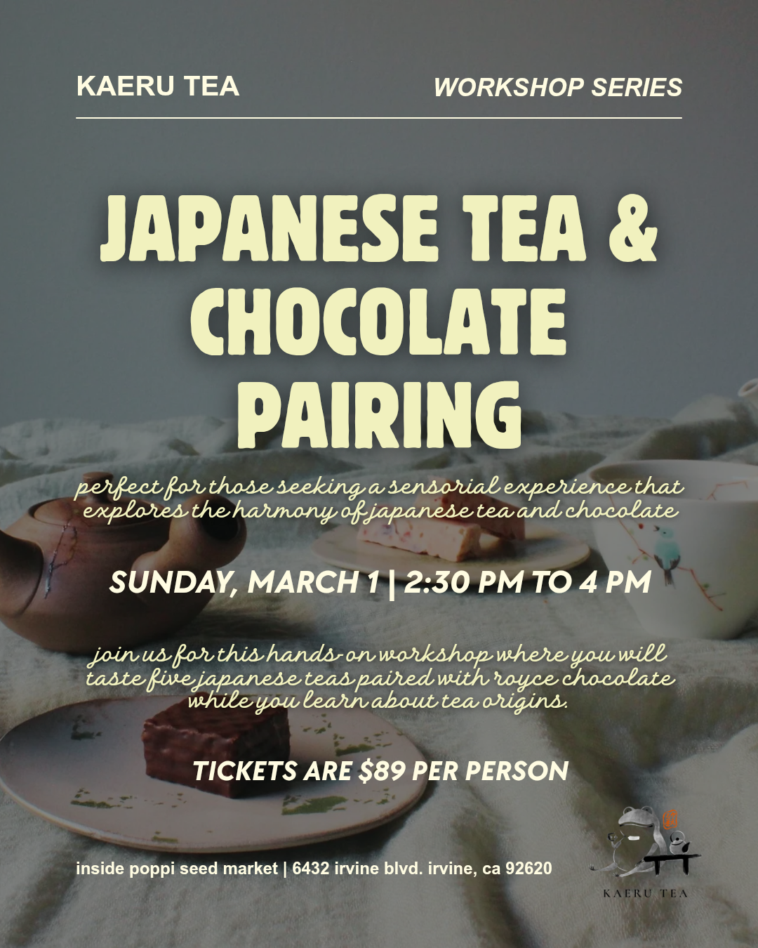 Japanese Tea & Chocolate Pairing Workshop