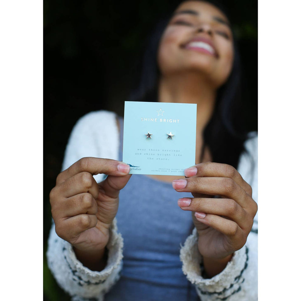 Silver Star Earrings