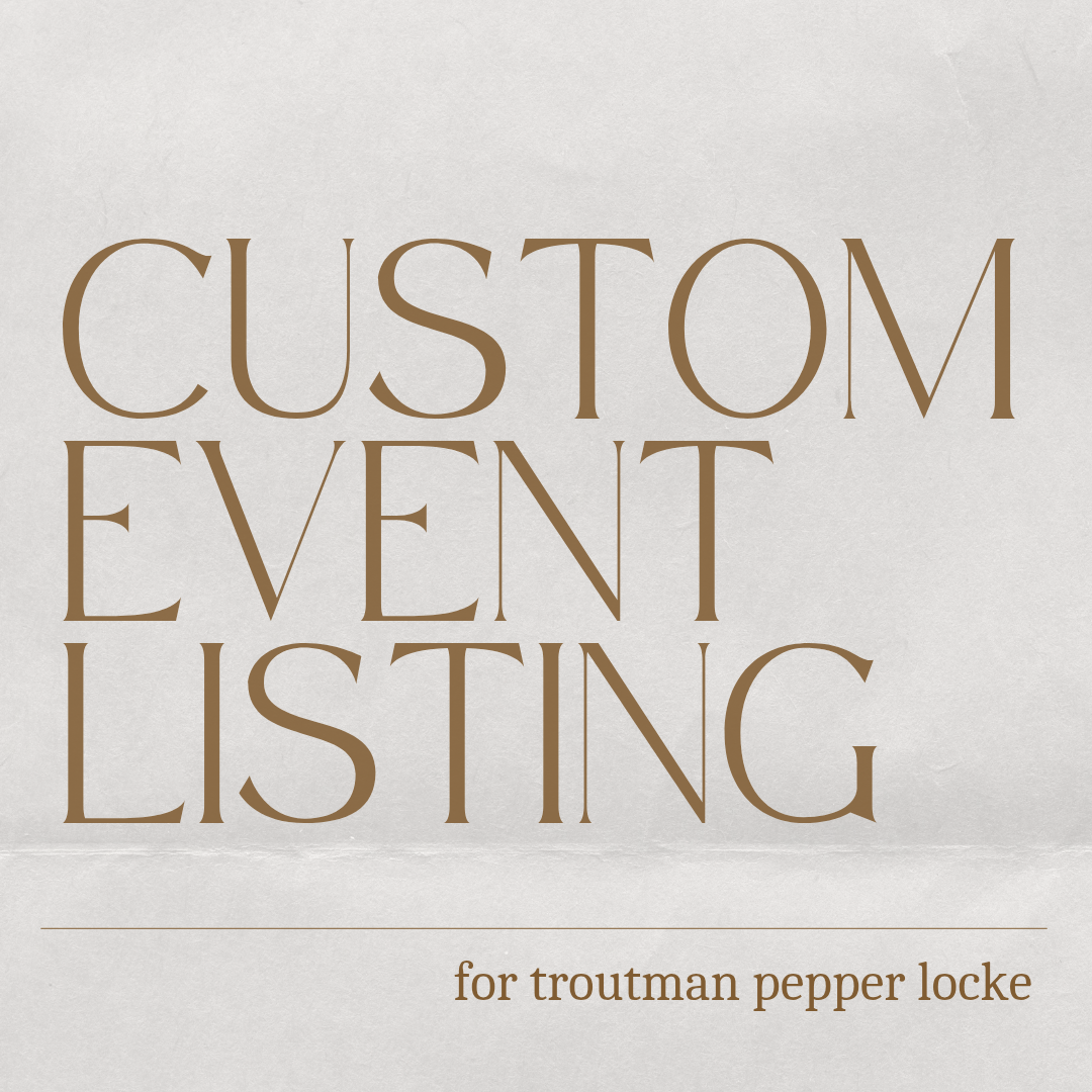 Custom Event Listing for TPL