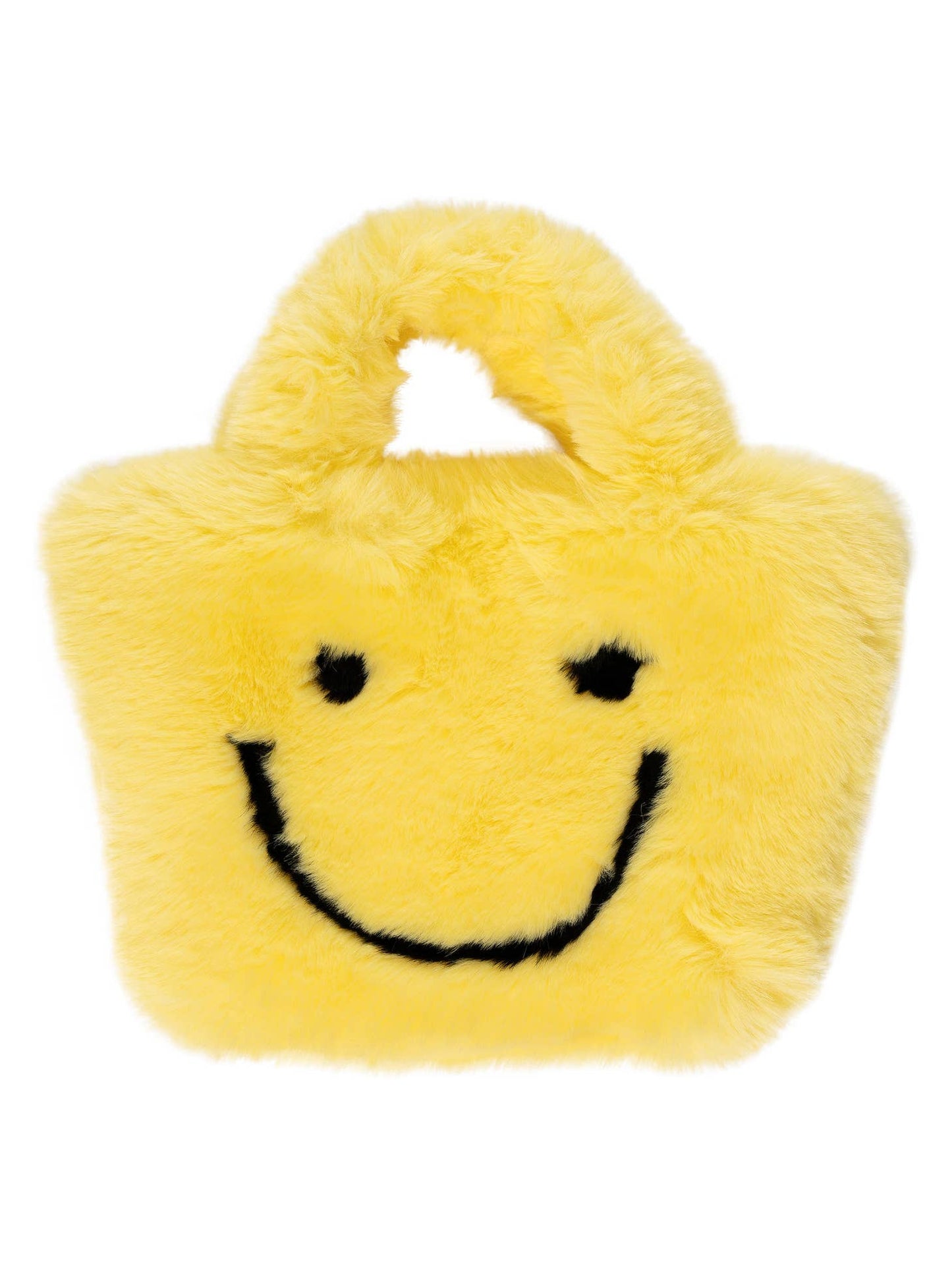 Faux Fur Fuzzy Smiley Face Purses for Kids