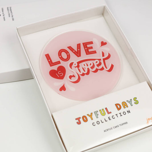 Love Is Sweet Acrylic Cake Topper