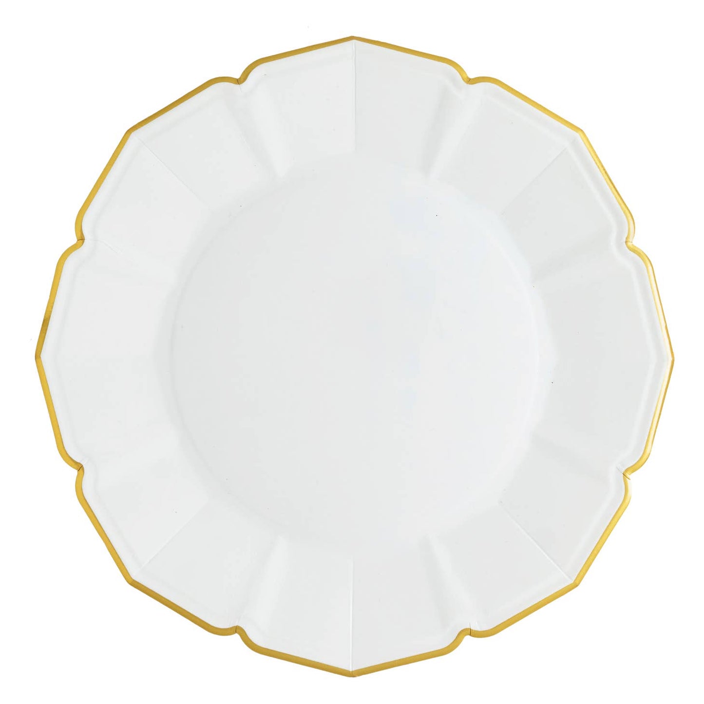 White Dinner Plates With Gold Trim