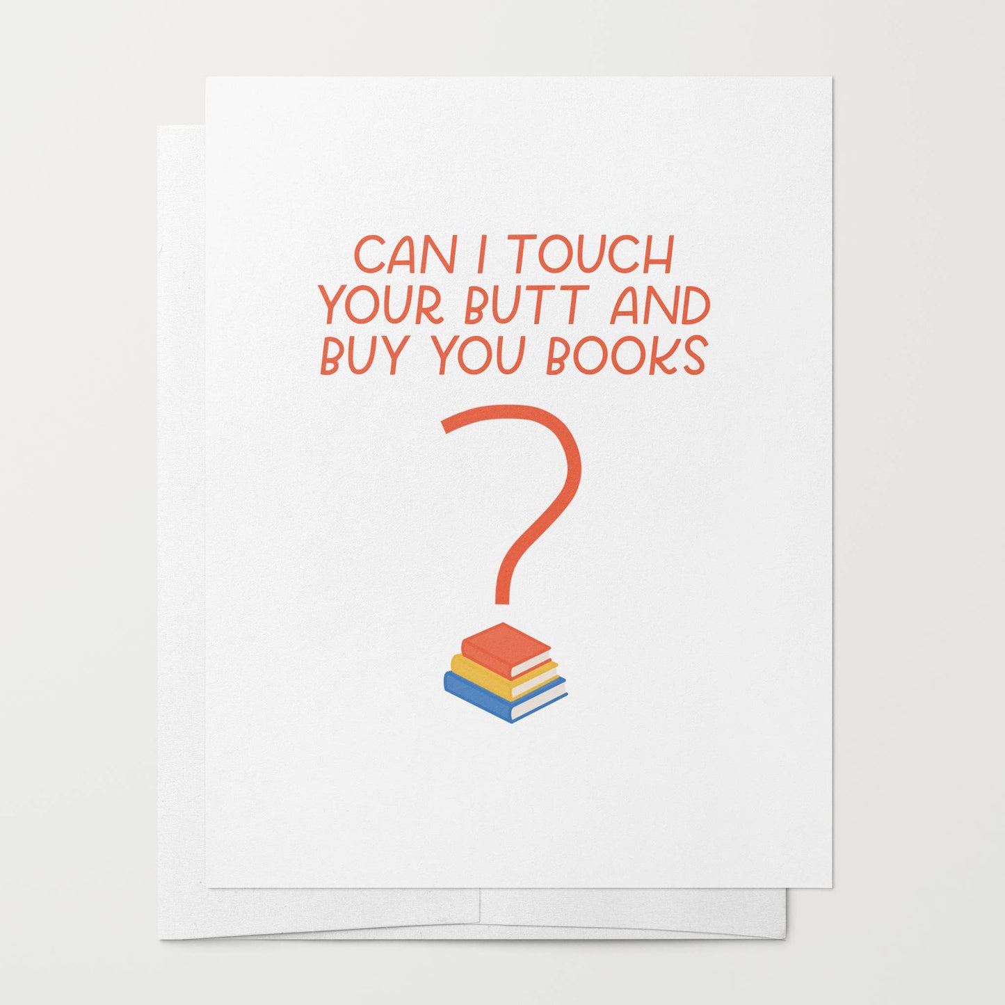 Touch Butt + Books Card