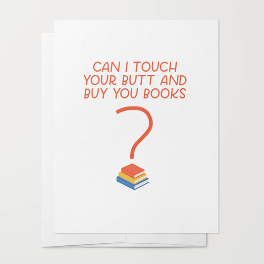 Touch Butt + Books Card