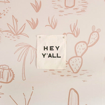 Hey Y'all Canvas Mini Banner