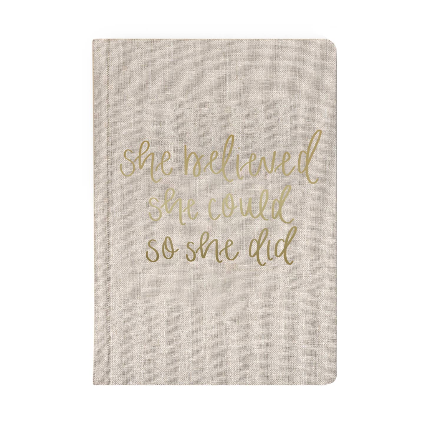 She Believed She Could Fabric Journal - Favorite Little Things