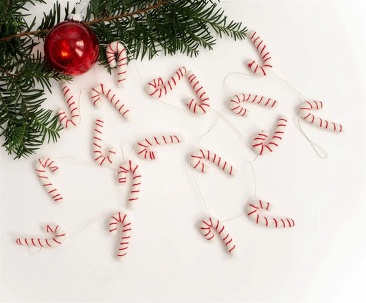 Candy Cane Felt Garland