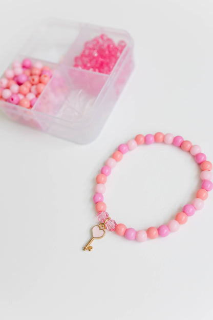 Mini Heart Key Bracelet Craft Kit