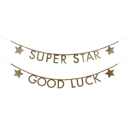 Gold Glitter Letter Garland Banner Kit - Favorite Little Things Co