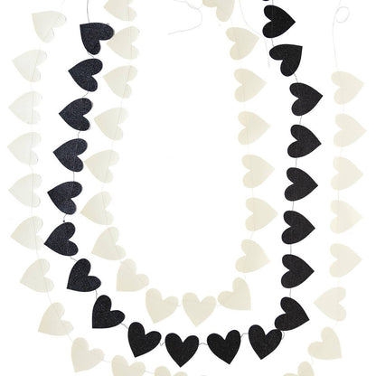 Glitter Heart Banner Set