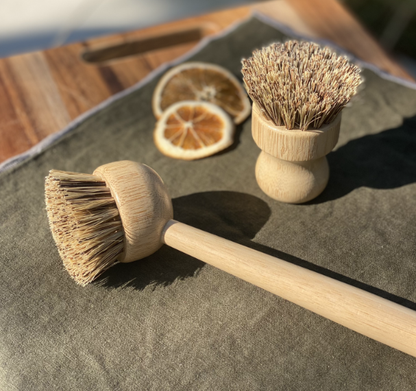 Bamboo Dishwashing Brush with Handle