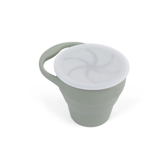 Sage Green Foldable Silicone Snack Cup