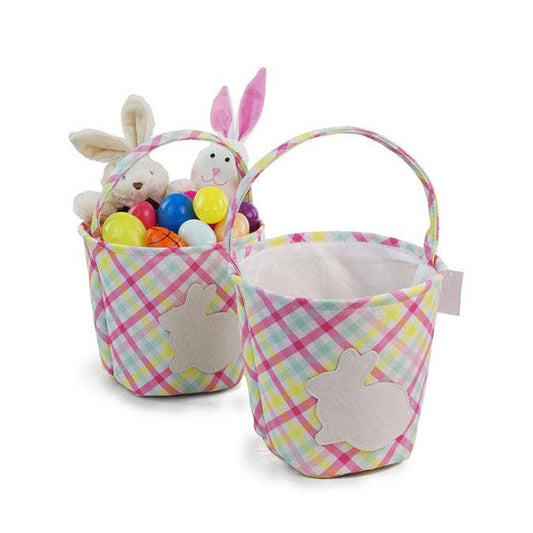 Pink Lattice Bunny Easter Basket