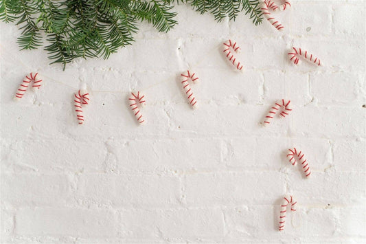 Candy Cane Felt Garland