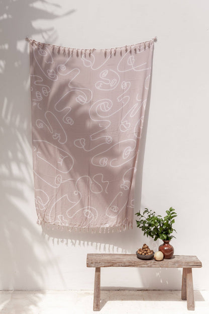 Faces Tapestry: Vintage Olive