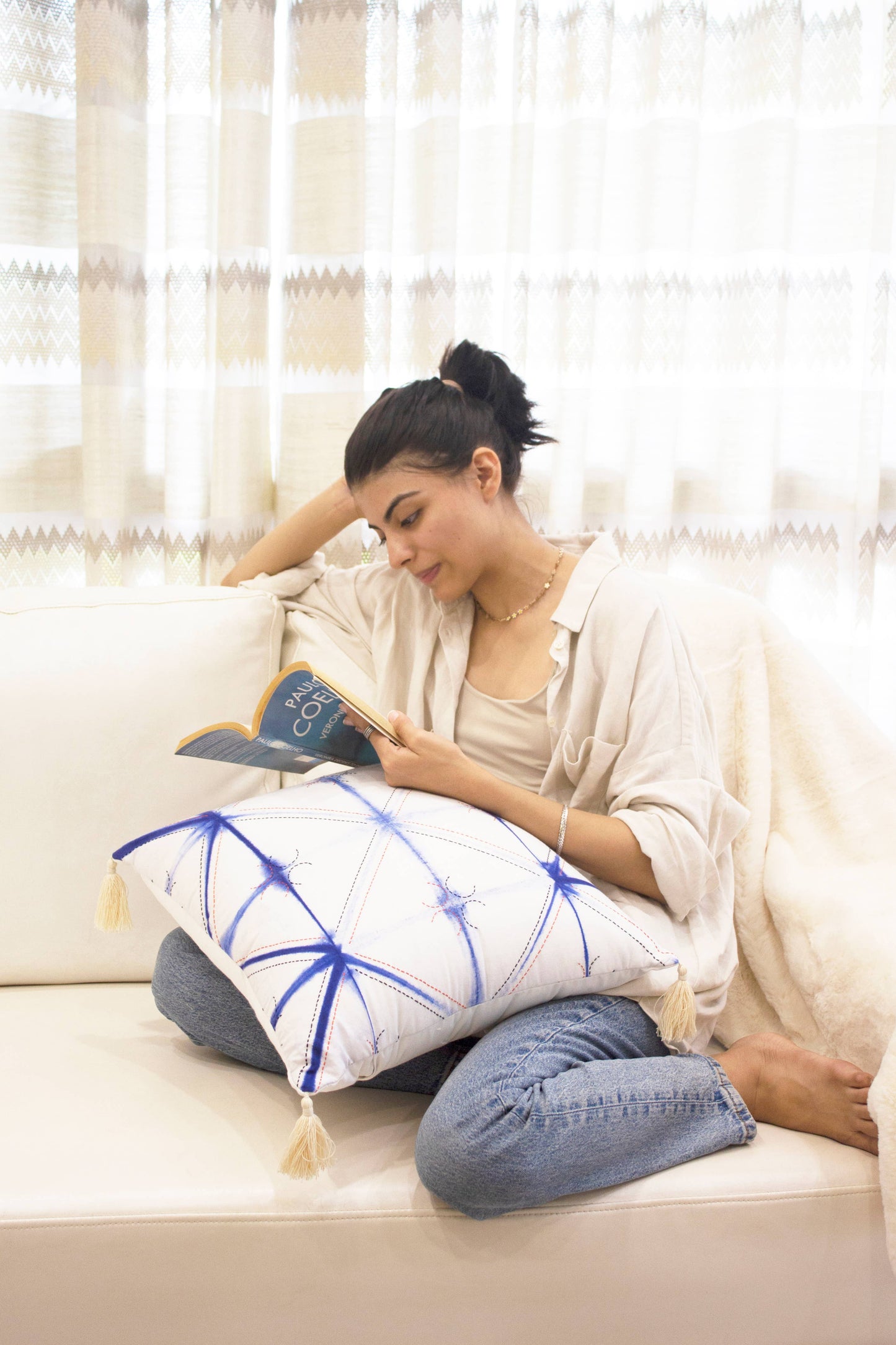 Eureka Indigo Cushion Cover