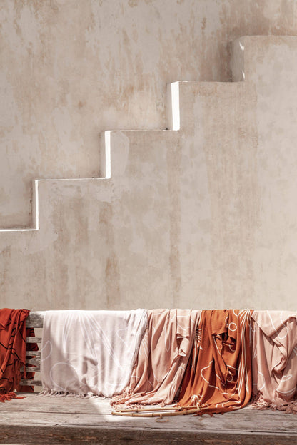 Faces Tapestry: Vintage Olive