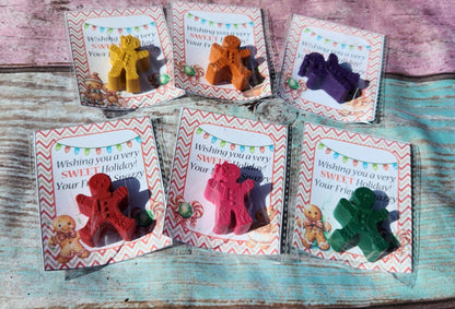 Gingerbread Crayons with Holiday Card