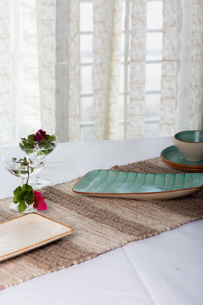 Brown & Beige Table Runner