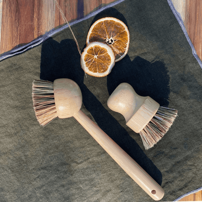 Bamboo Dishwashing Brush with Handle