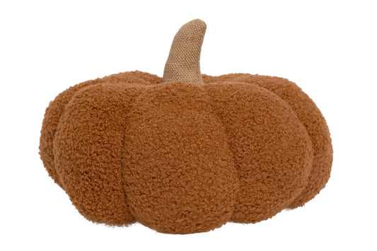 Rust Sherpa Pumpkin Pillow