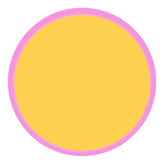 Yellow and Pink Color Blocked Paper Plates | Favorite Little Things